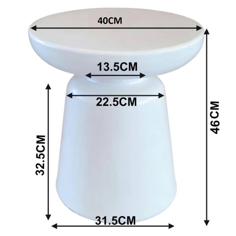 Side Table Paco white Ø41cm Kare Design