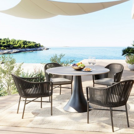 Outdoor Chair with armrests Santanyi grey Kare Design