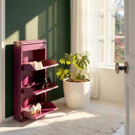 Shoe Container Caruso purple 3+1 drawers Kare Design