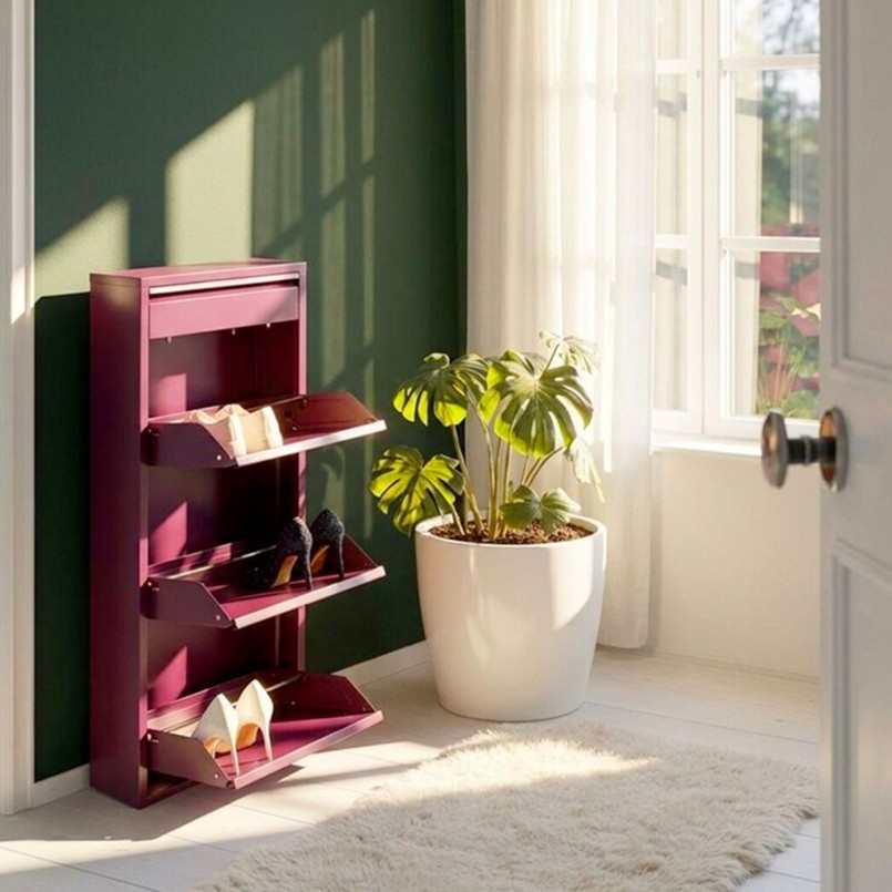Schoenenkast Caruso paars 3+1 laden Kare Design