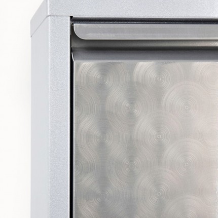 Shoe Container Caruso silver brushed 5 drawers Kare Design