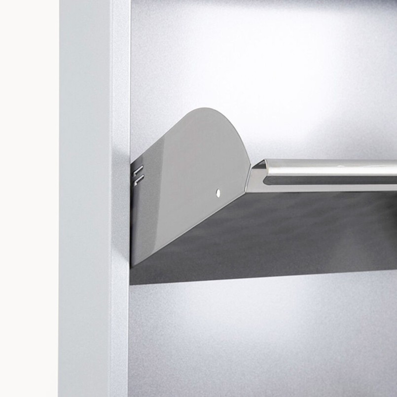 Shoe Container Caruso silver brushed 5 drawers Kare Design