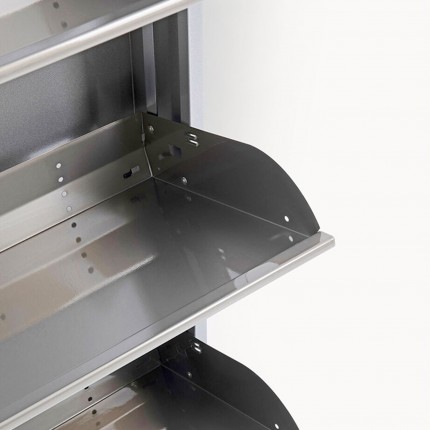 Shoe Container Caruso silver brushed 5 drawers Kare Design