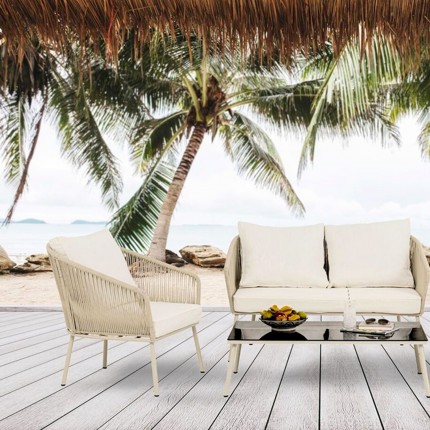 Outdoor Armchair Elba cream Kare Design