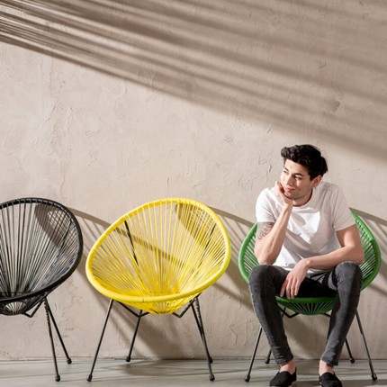 Fauteuil de jardin Acapulco jaune Kare Design