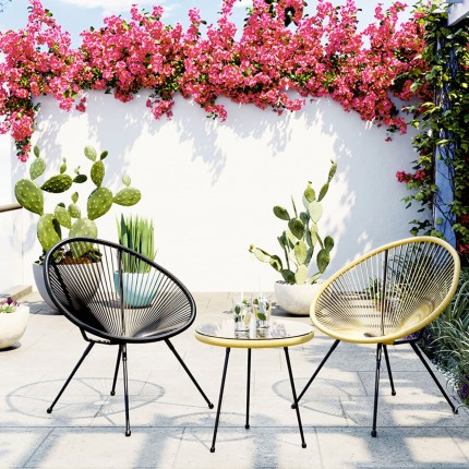 Fauteuil de jardin Acapulco Mono noir Kare Design