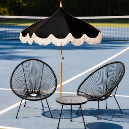 Parasol Temple zwart 200cm Kare Design