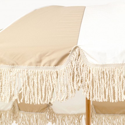 Parasol stripes beige and white Ø220cm Kare Design