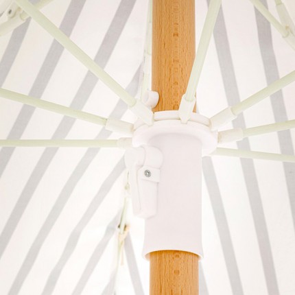 Parasol Temple strepen zwart en wit Ø200cm Kare Design