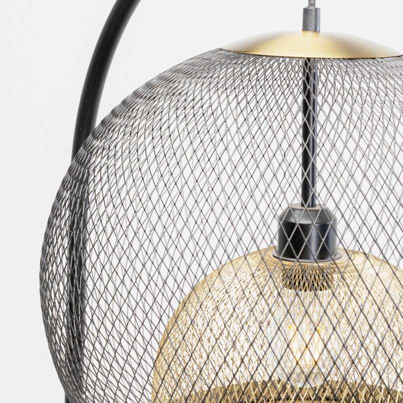Vloerlamp van staal en zwart marmer - Grato - Kare Design