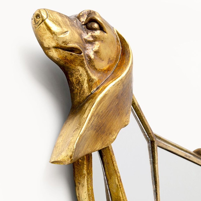 Wanddecoratie spiegel bassethond Kare Design