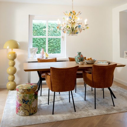 Vase bleu fleurs Kare Design