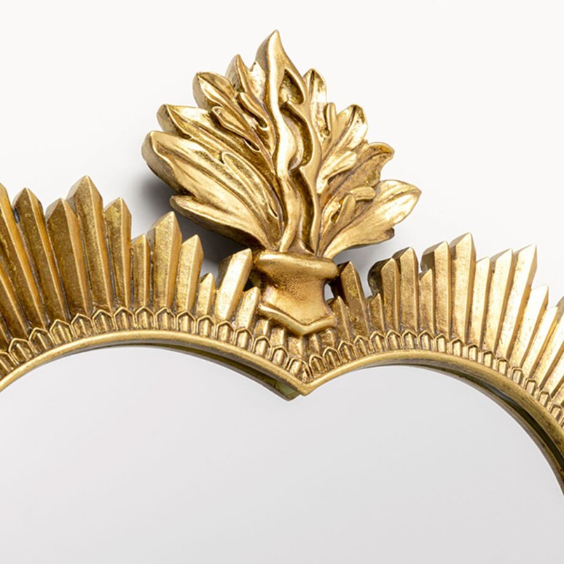 Miroir coeur doré - Kare Design