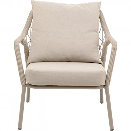 Fauteuil de jardin Milos beige Kare Design