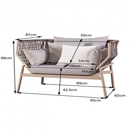 Outdoor Armchair Formenta grey Kare Design