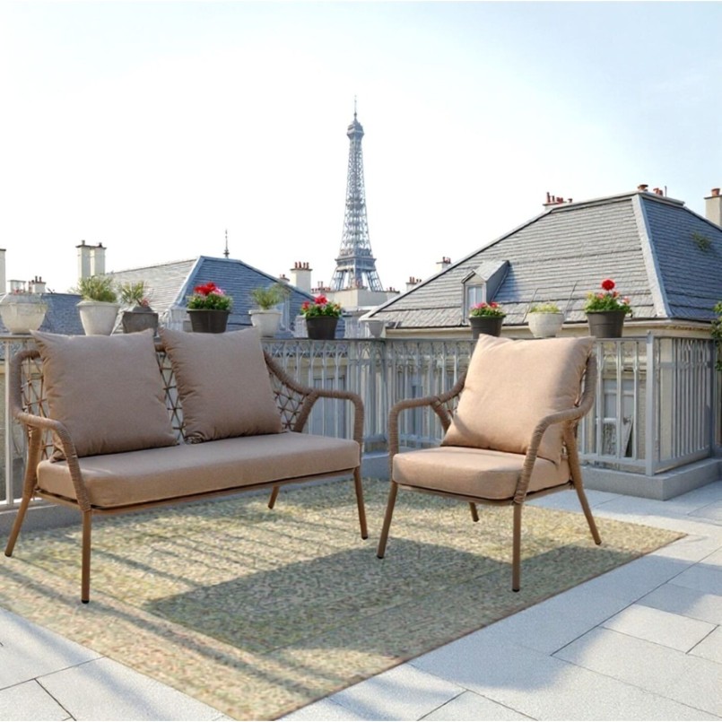 Canapé de jardin beige - Milos - Kare Design