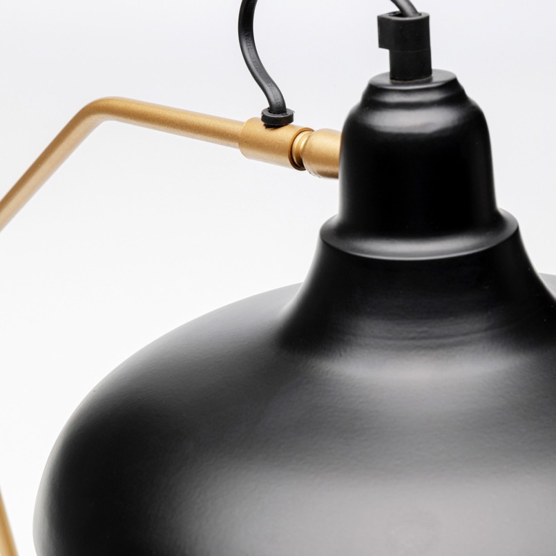 Zwart en goud stalen industriële lamp - Doro - Kare Design