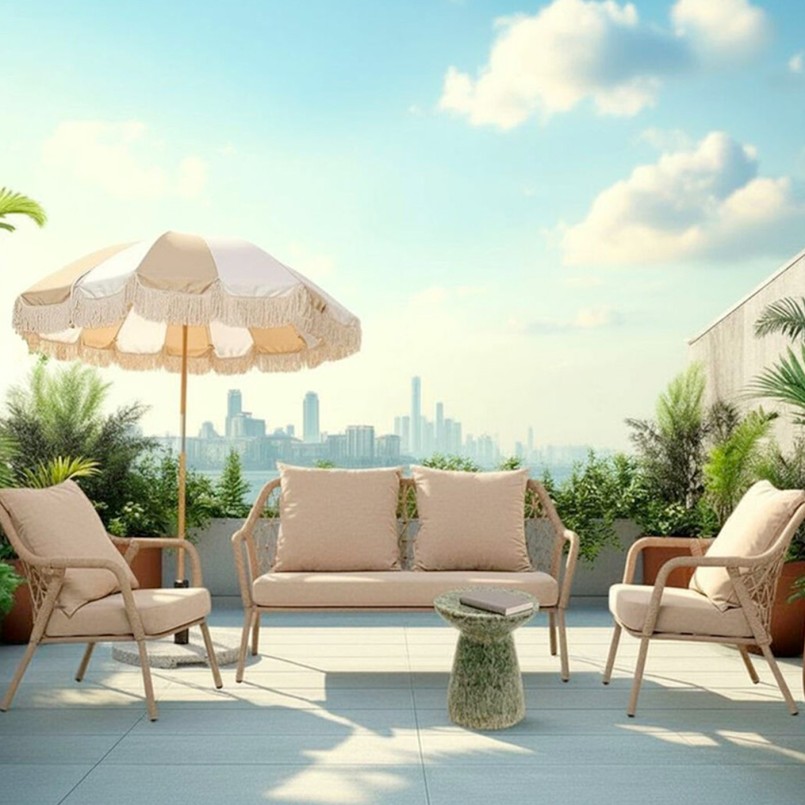 Canapé de jardin beige - Milos - Kare Design