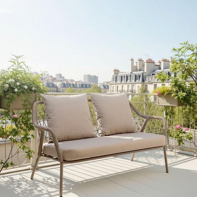 Outdoor Sofa Milos 2-Seater beige Kare Design