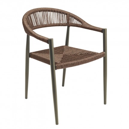 Chair with armrests Palma brown Kare Design