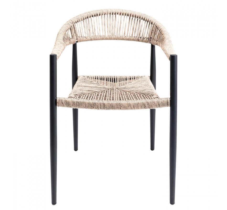 Tuinstoel met armleuningen Palma creme Kare Design