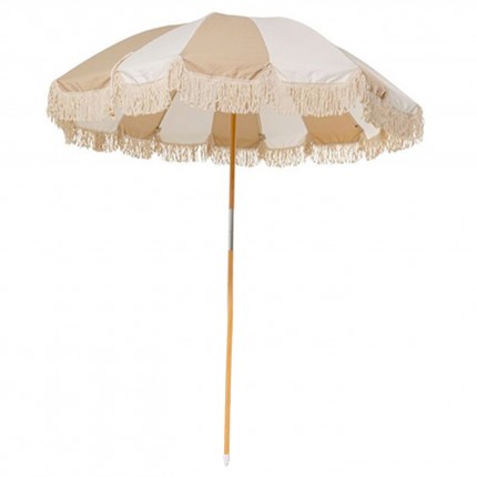 Parasol strepen beige en wit Ø200cm Kare Design