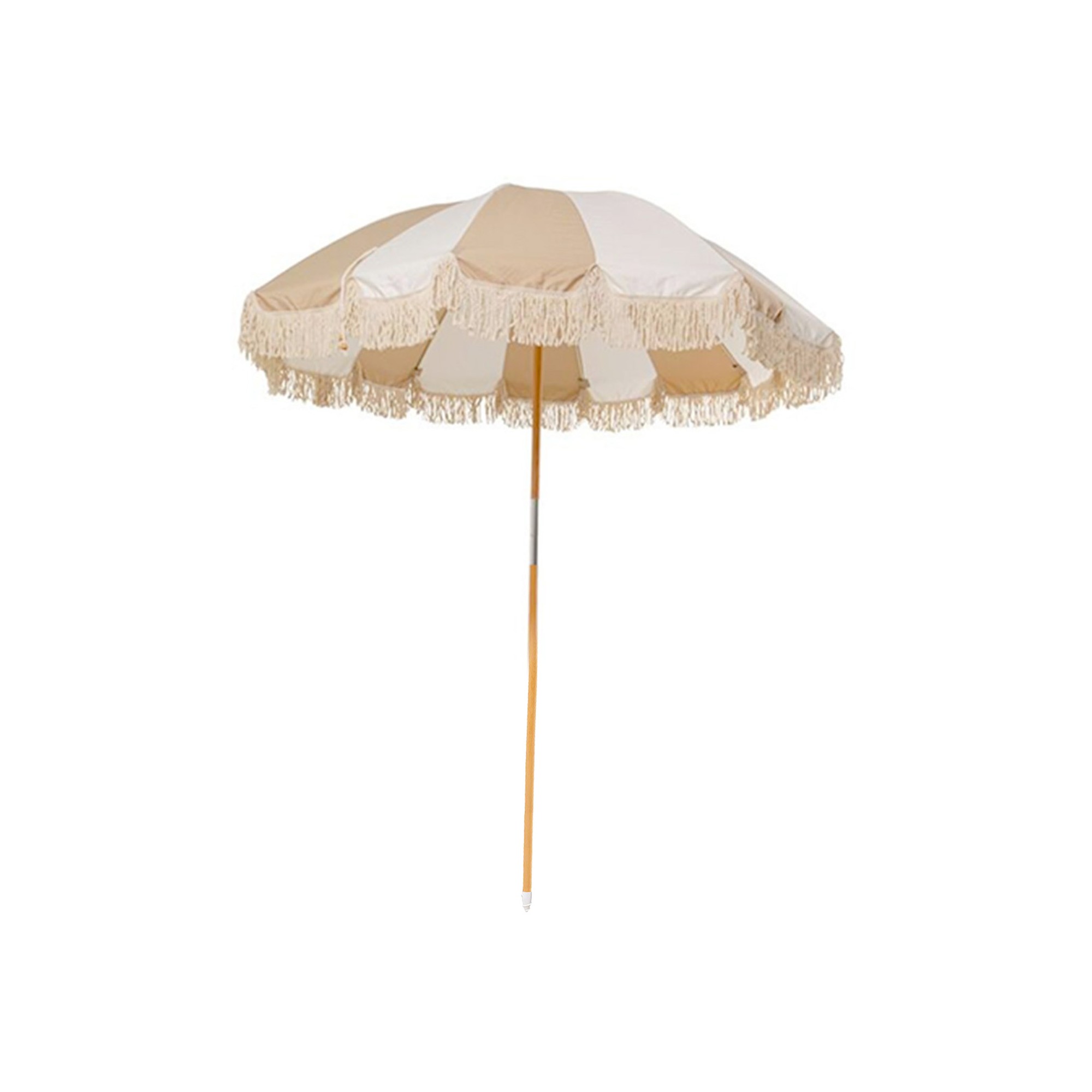 Parasol strepen beige en wit Ø200cm Kare Design