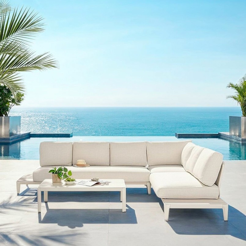 Salon de jardin détente crème - Mykonos - Kare Design