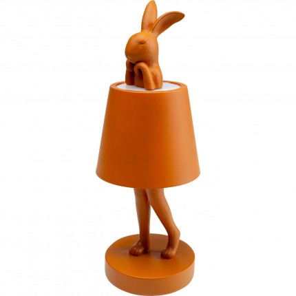 Lampe Animal lapin LED 29cm orange Kare Design