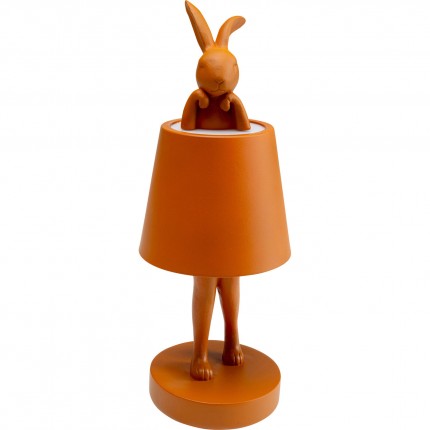Lampe Animal lapin LED 29cm orange Kare Design