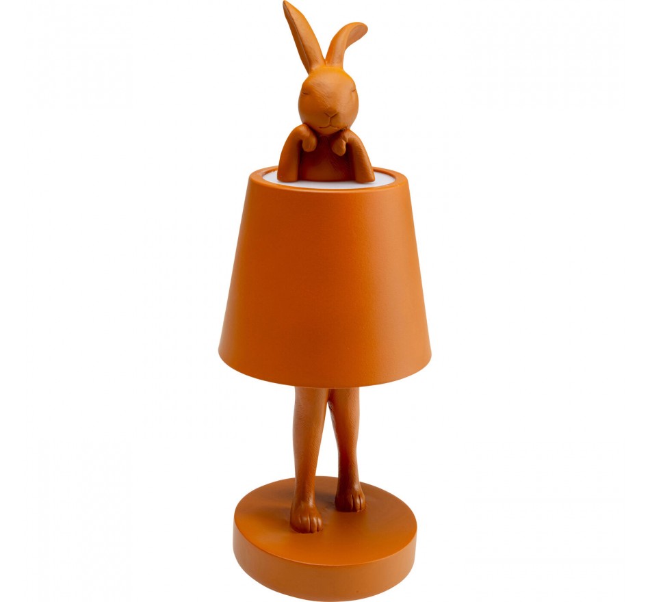 Lampe Animal lapin LED 29cm orange Kare Design