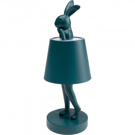 Lampe Animal lapin LED 29cm bleue Kare Design