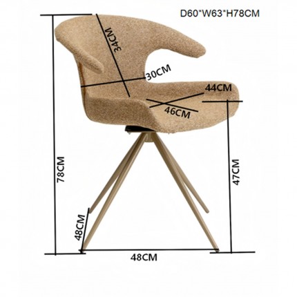 Chaise pivotante avec accoudoirs Golo Kare Design