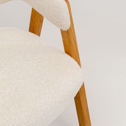 Chaise avec accoudoirs Julius crème Kare Design