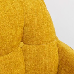 Chaise avec accoudoirs pivotante jaune - Molly - Kare Design