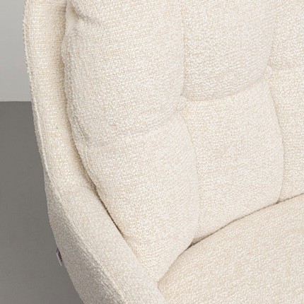 Chaise avec accoudoirs pivotante Molly crème Kare Design