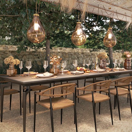 Tuinstoel met armleuningen Palma natuur Kare Design