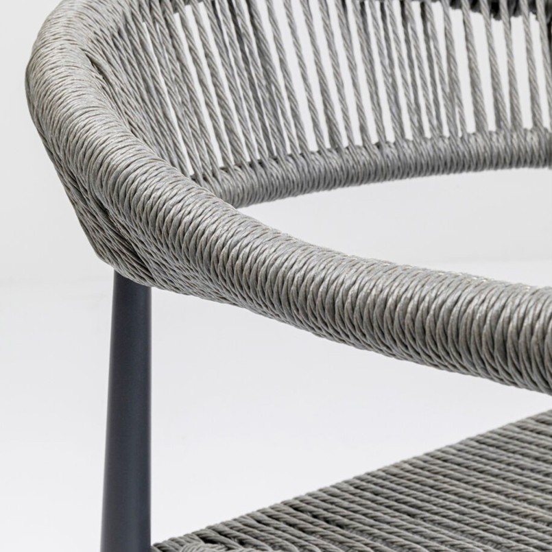 Grey garden chair with arms - Palma - Kare Design