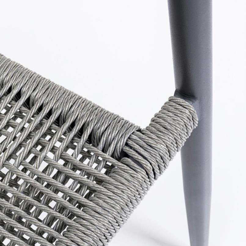Grey garden chair with arms - Palma - Kare Design