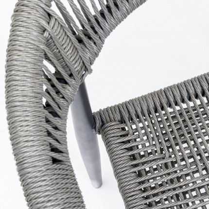 Chaise de jardin avec accoudoirs Palma grise Kare Design