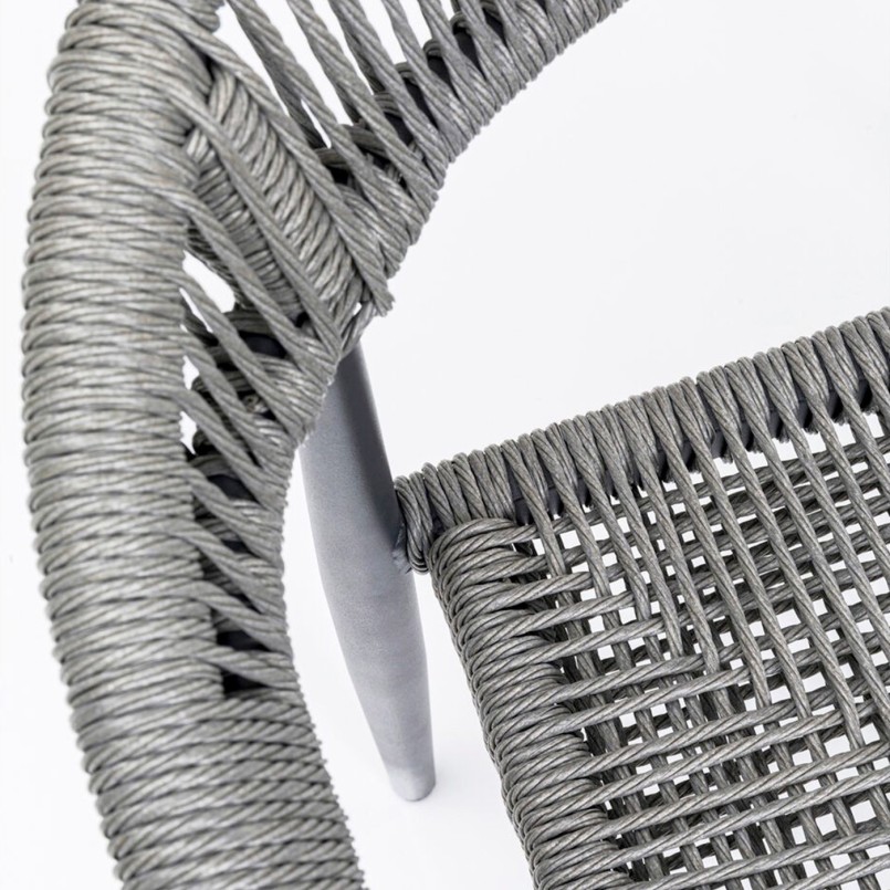 Grey garden chair with arms - Palma - Kare Design