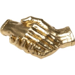 Objet décoratif Shake Hands doré 25cm