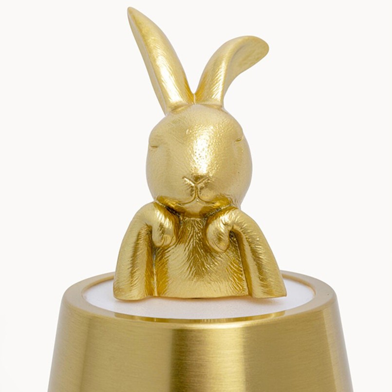 Lampe rechargable lapin doré - Kare Design