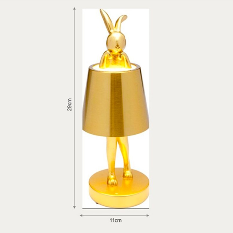 Tafellamp Animal konijn LED 29cm groen Kare Design