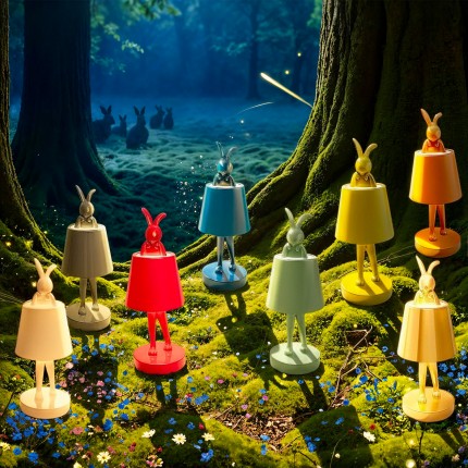 Table Lamp Animal rabbit LED 29cm blue Kare Design