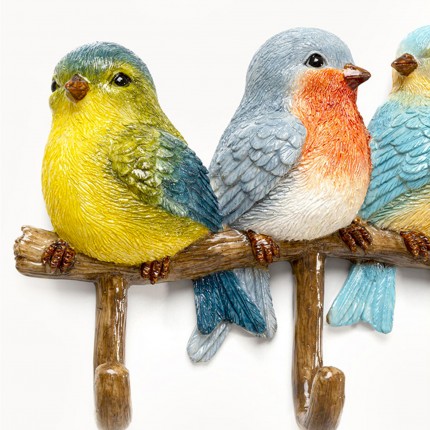 Portemanteau mural oiseaux 36cm Kare Design