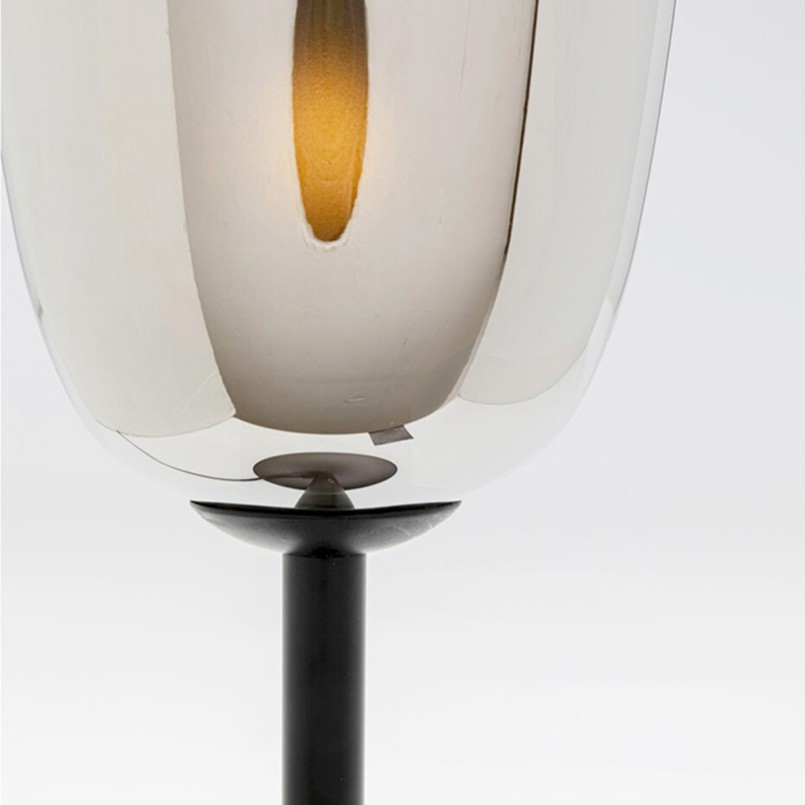 Lampe en acier noir et verre - Columbo - Kare Design