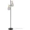 Lampadaire en acier noir et verre - Fari - Kare Design