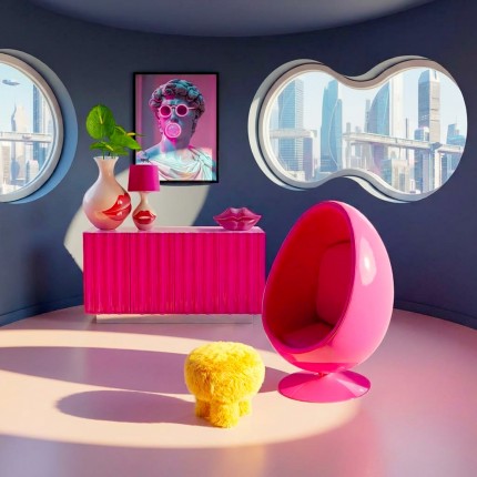 Kruk Plushy geel Kare Design