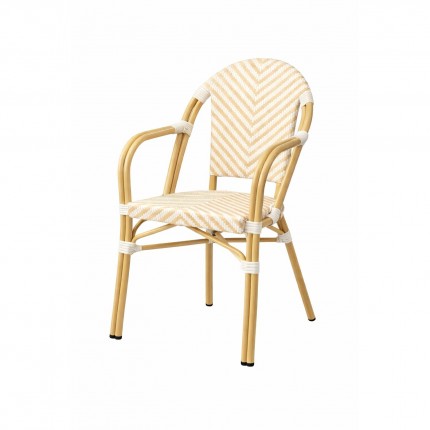 Chaise de jardin avec accoudoirs Montmartre beige Kare Design